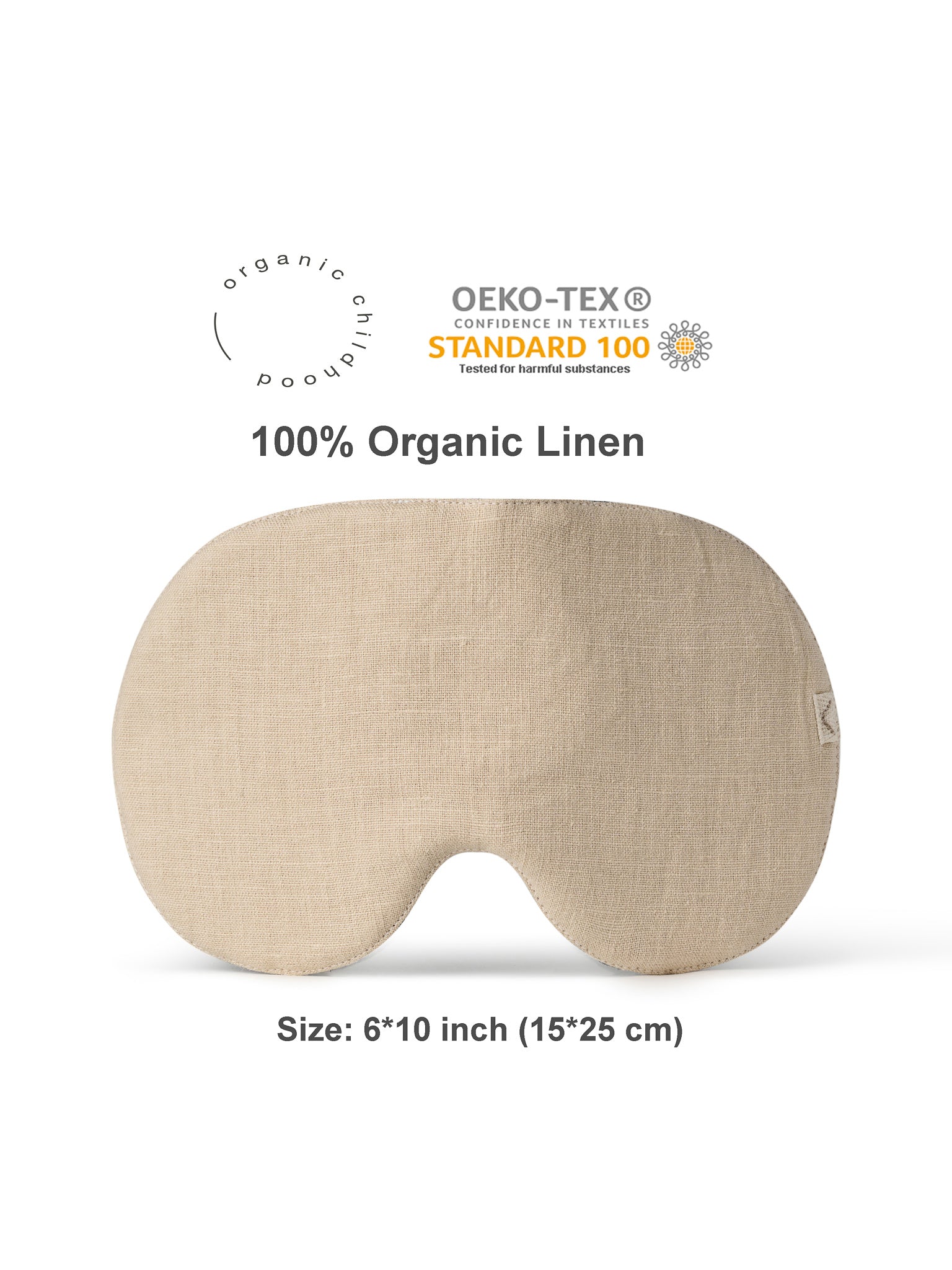 Beige Linen Sleep Mask