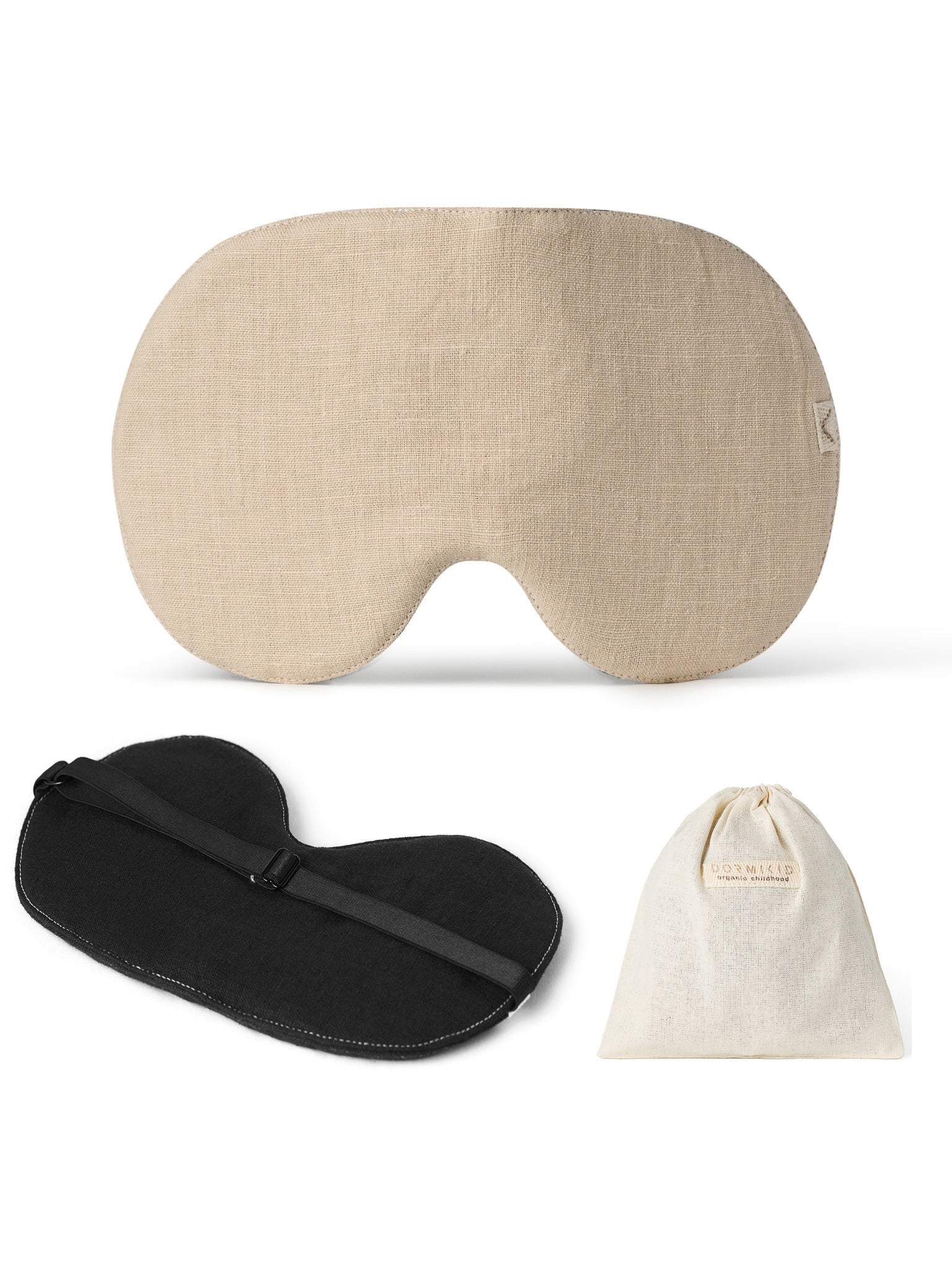 Beige Linen Sleep Mask