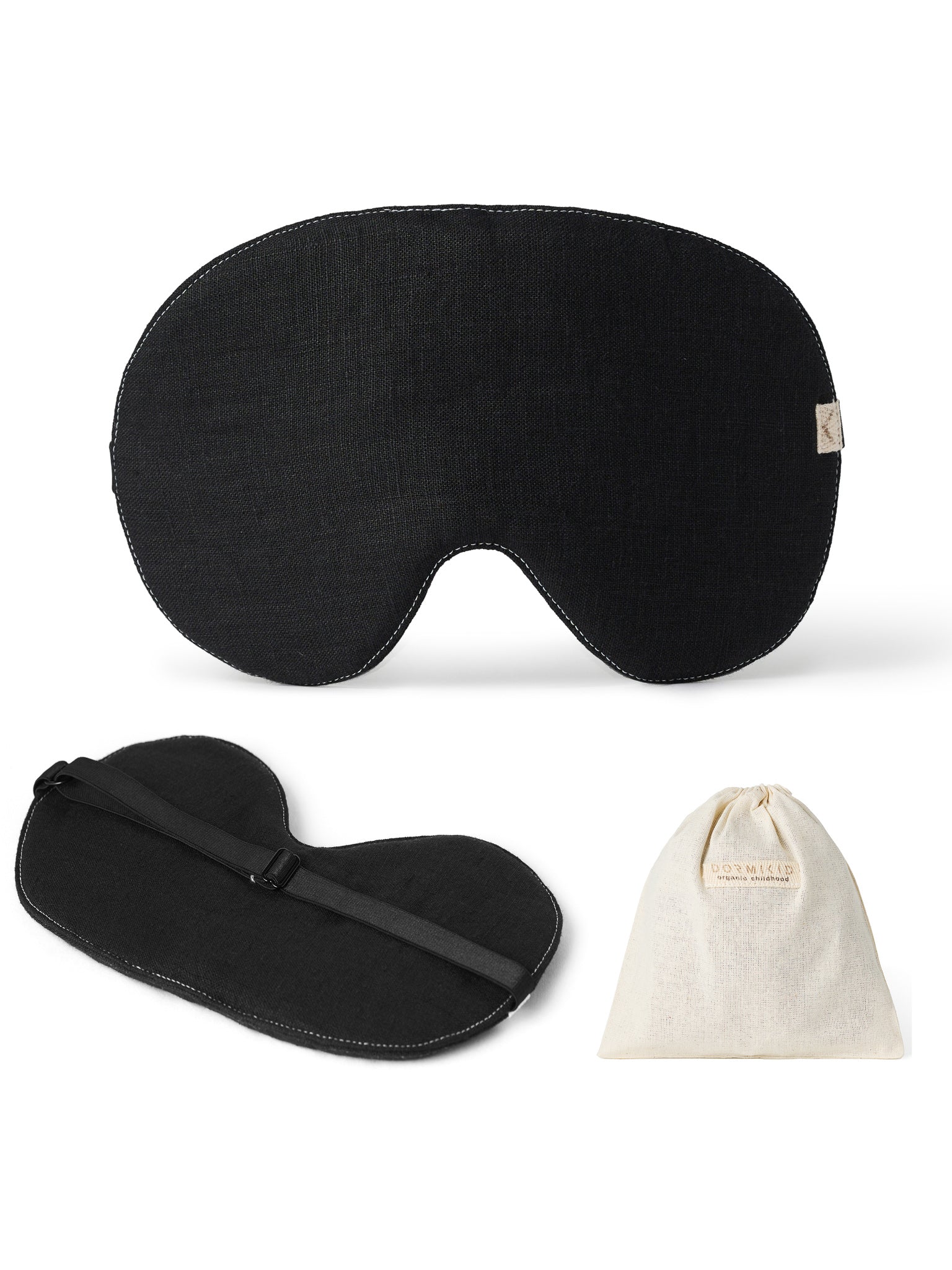 Black Linen Sleep Mask