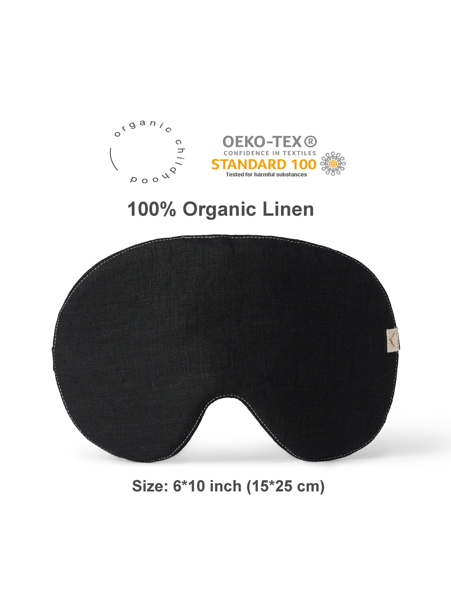 Black Linen Sleep Mask