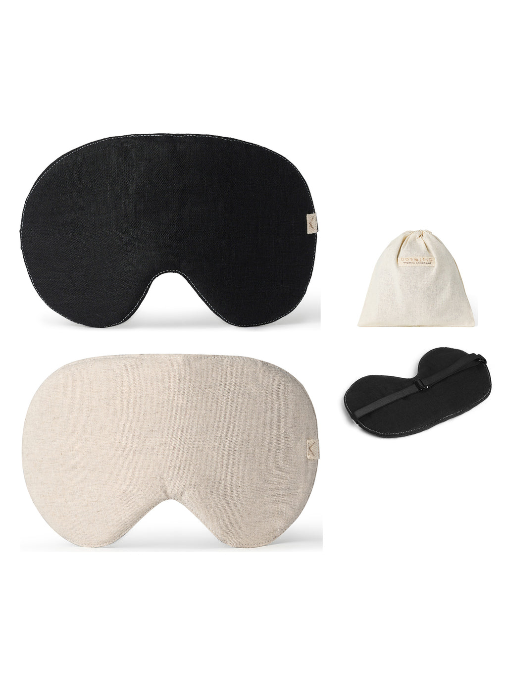 2-Pack Sleep Mask Black+Natur