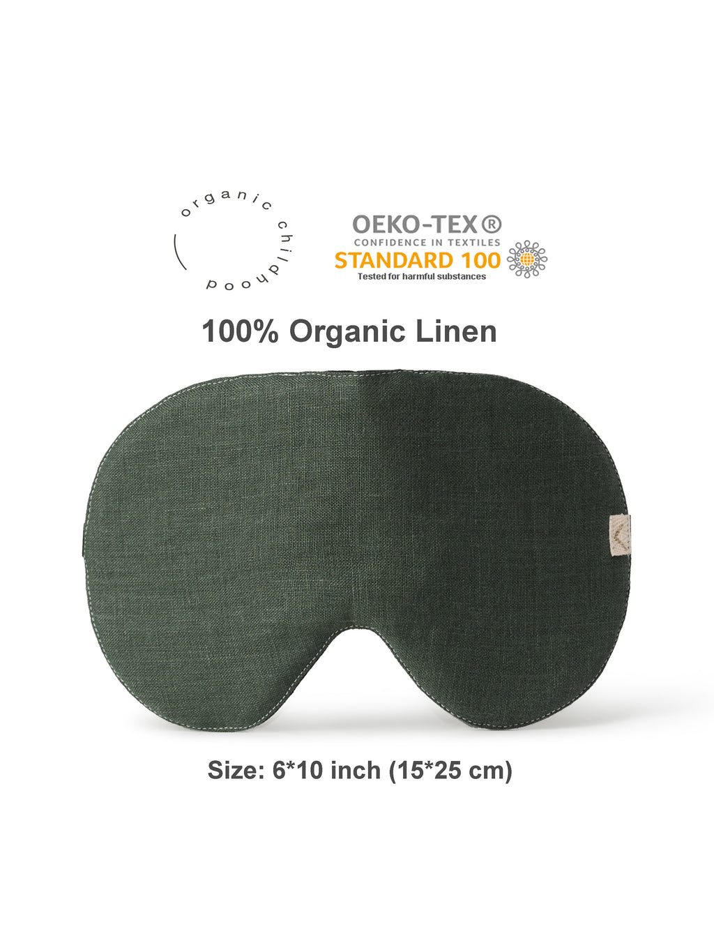 Green Linen Sleep Mask
