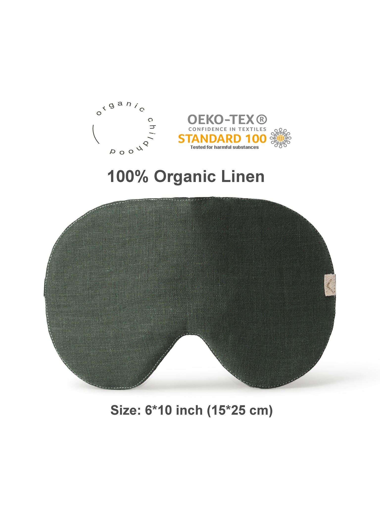 Green Linen Sleep Mask