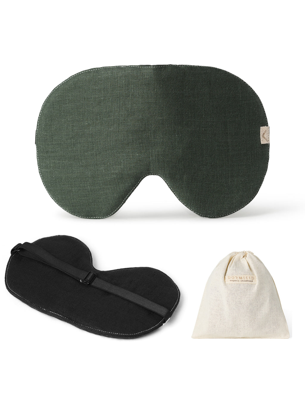 Green Linen Sleep Mask