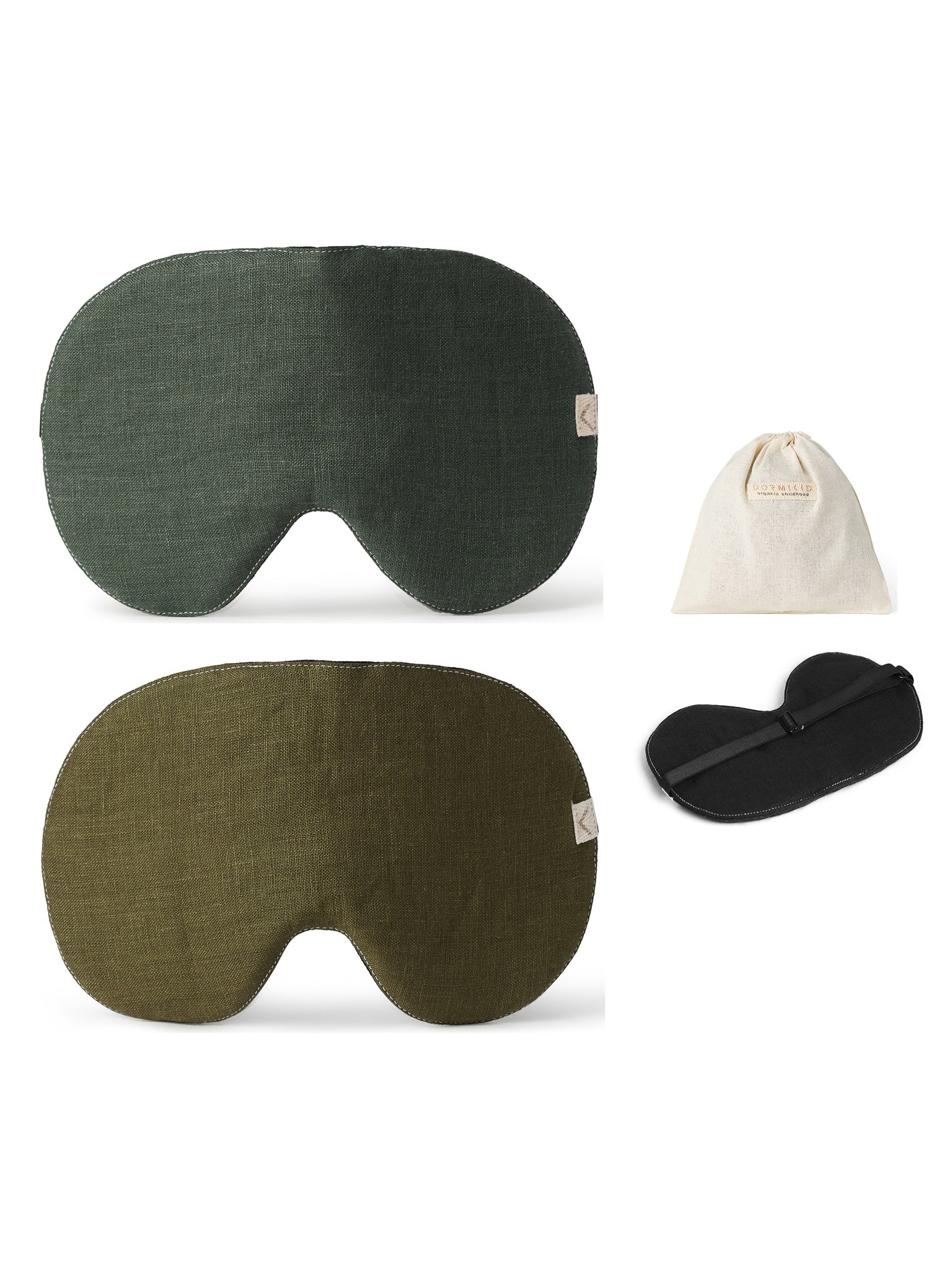 2-Pack Sleep Mask Green+Olive